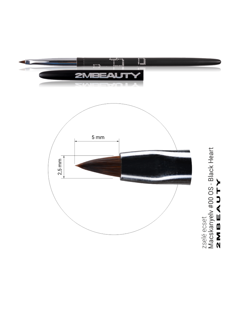2M brush 00 OS black with lid