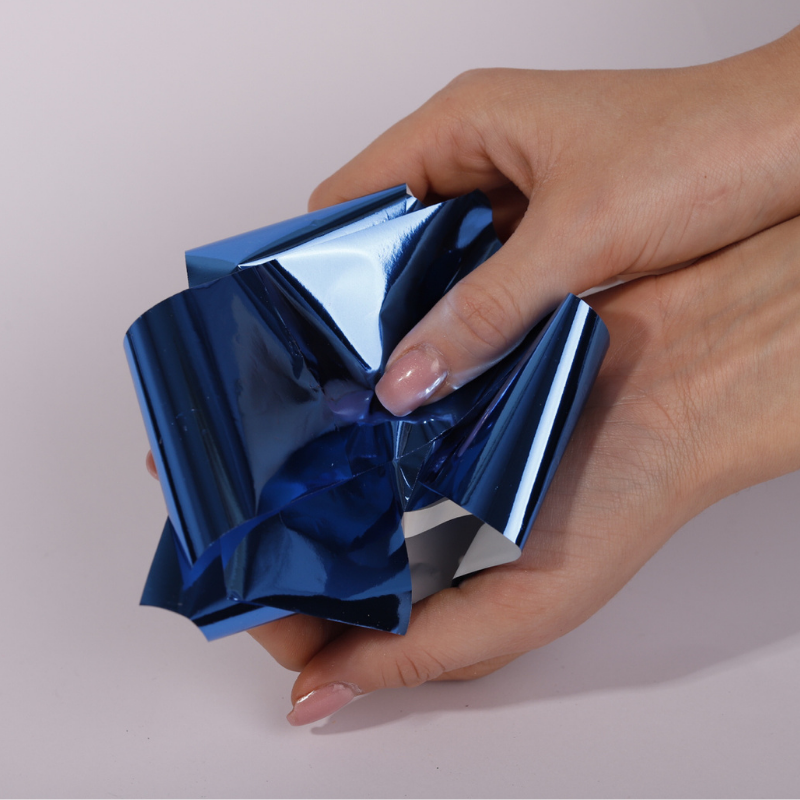 Shiny Blue Foil Macks