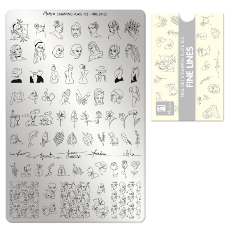Moyra Stamping Plate 102 Fine Lines