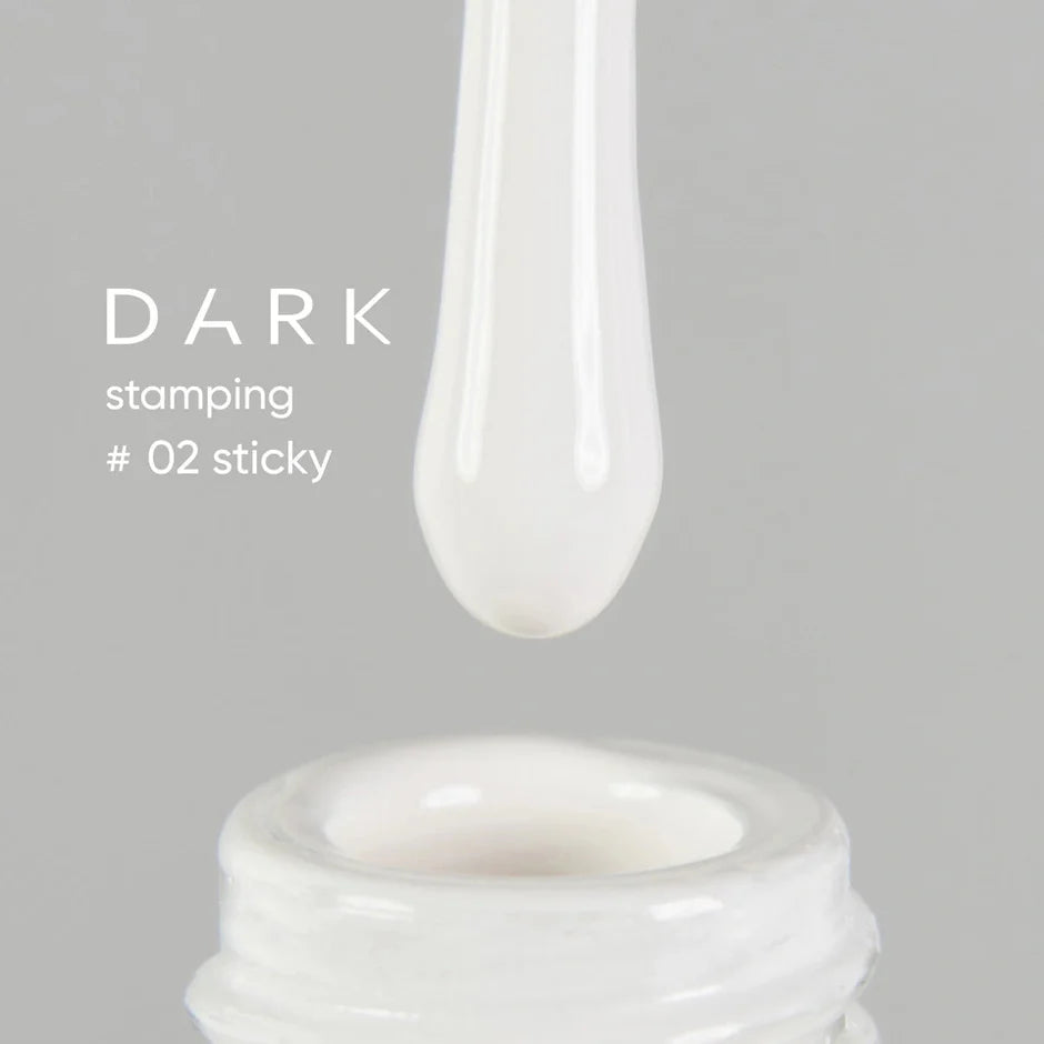 DARK Stamping polish №02 white STICKY, 10 ml