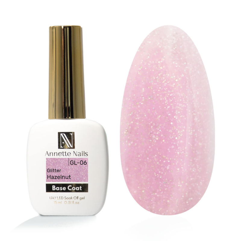 Annette Rubber Base Glitter Hazelnut GL-06