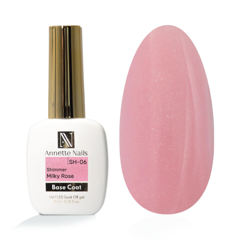 Annette Rubber Base Shimmer Milky Rose SH-06