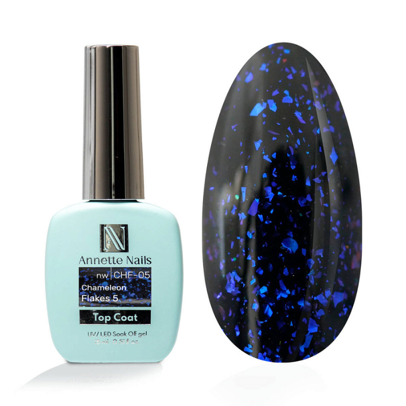 Annette Top Coat Chameleon flakes 5 no wipe CHF-05