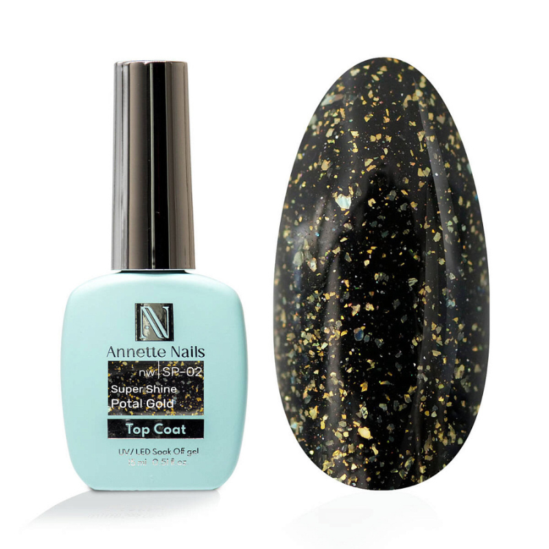 Annette Top Coat Super Shine potal gold no wipe SP-02