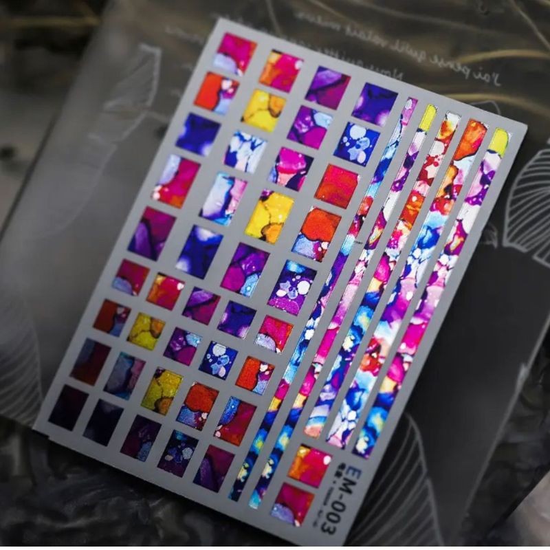 5D Holographic Nail Art Stickers-EM003