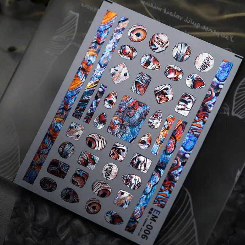 5D Holographic Nail Art Stickers-EM006