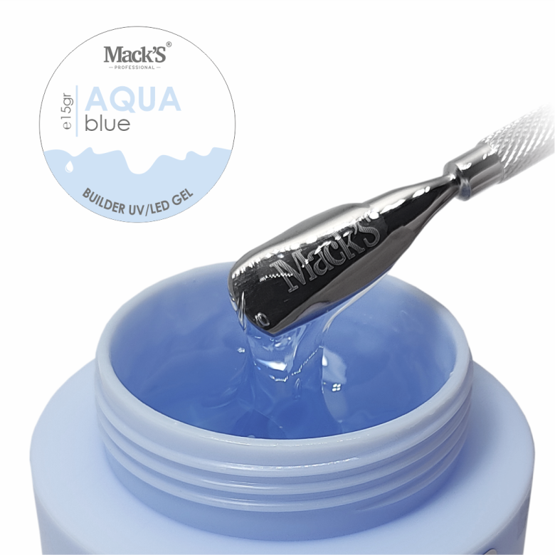 Macks Builder gel Aqua Blue 15g