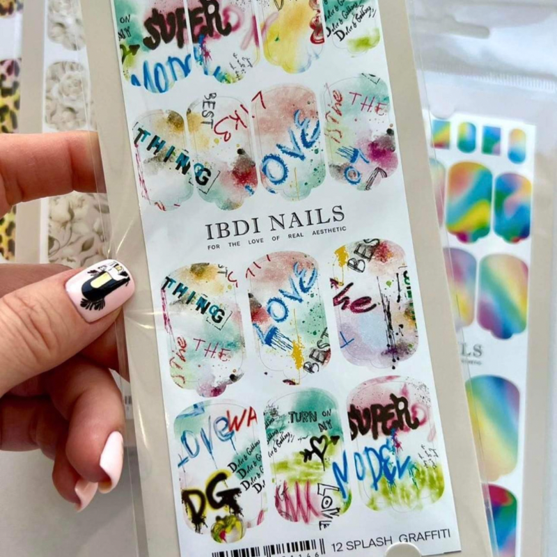 IBDI Nail Wrap-12 SPLASH GRAFFITI