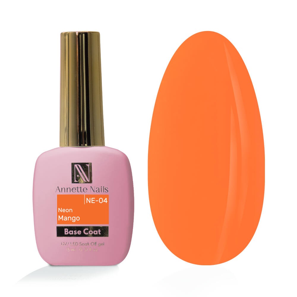 Annette Rubber Base Neon Mango NE-04