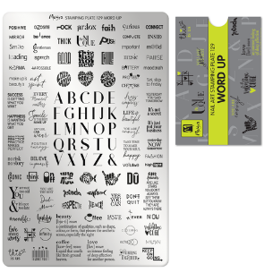 Moyra Stamping Plate 129 Word Up