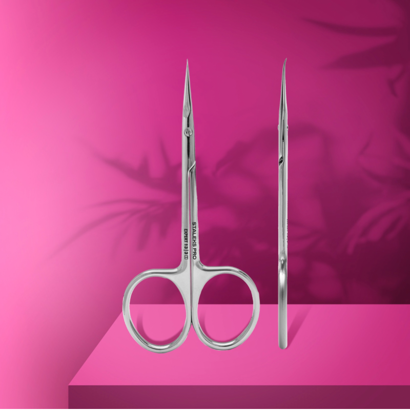 Staleks Professional cuticle scissors with hook for left-handed Expert 13 Type 3 SE-13-3