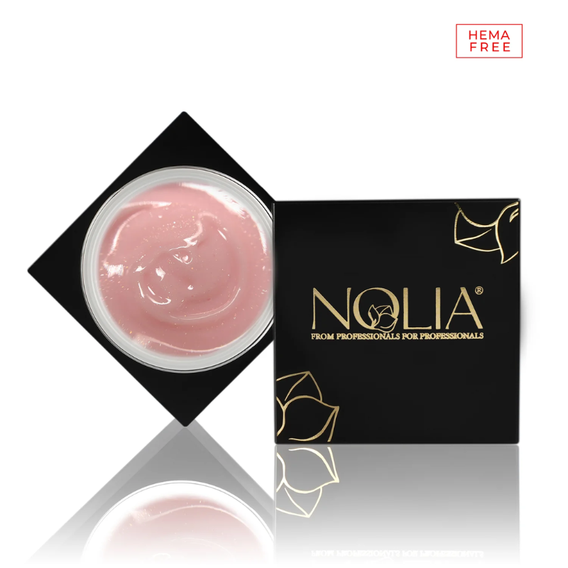 NOLIA GlitterGlow Gel - ADMIRATION NUDE - HEMA FREE- 15ml