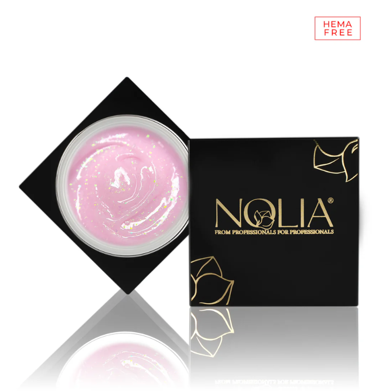 Nolia SparkleSculpt Gel - DELAWARE PINK - HEMA FREE 50g
