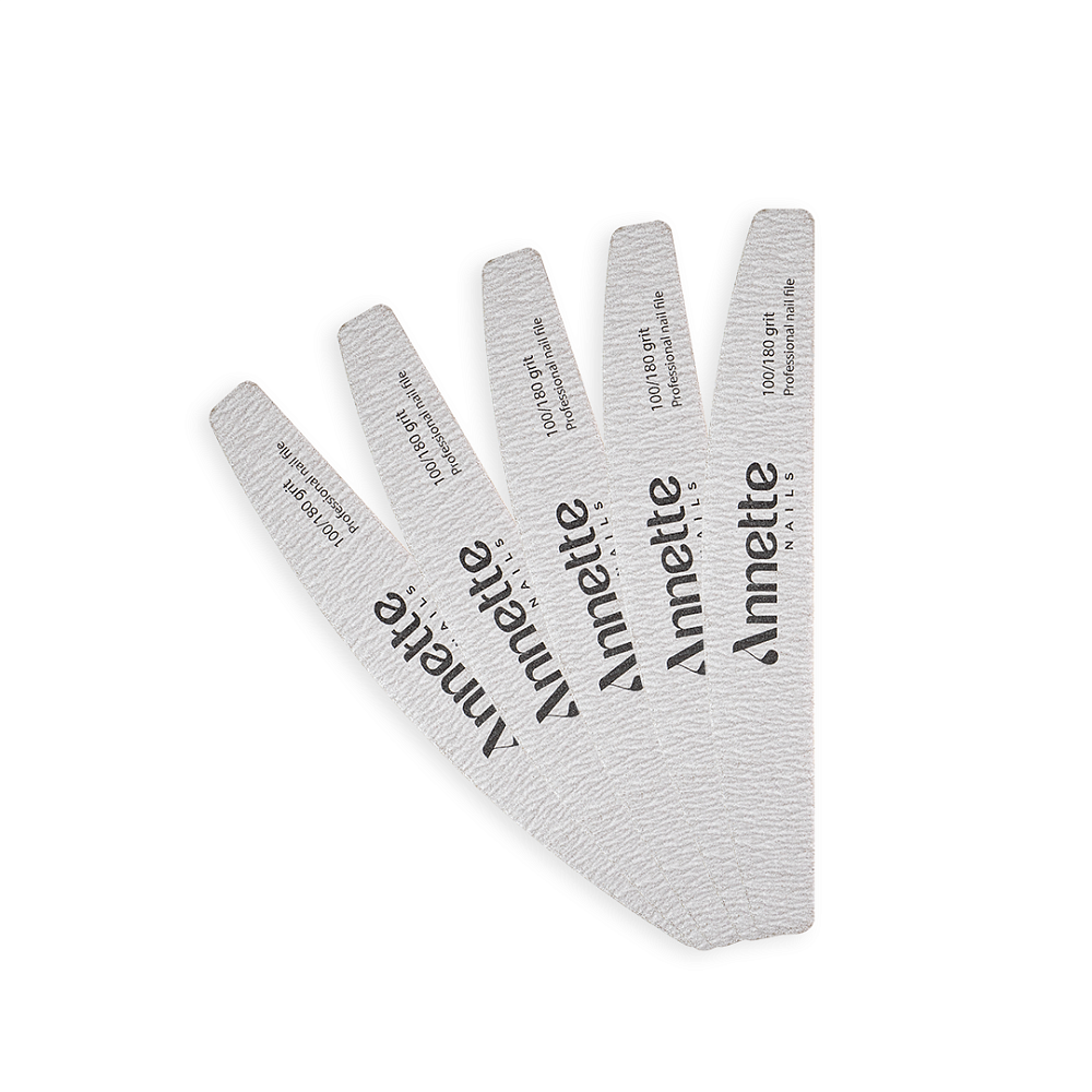 Annette 25pcs Set Nail File Half-moon 100/180