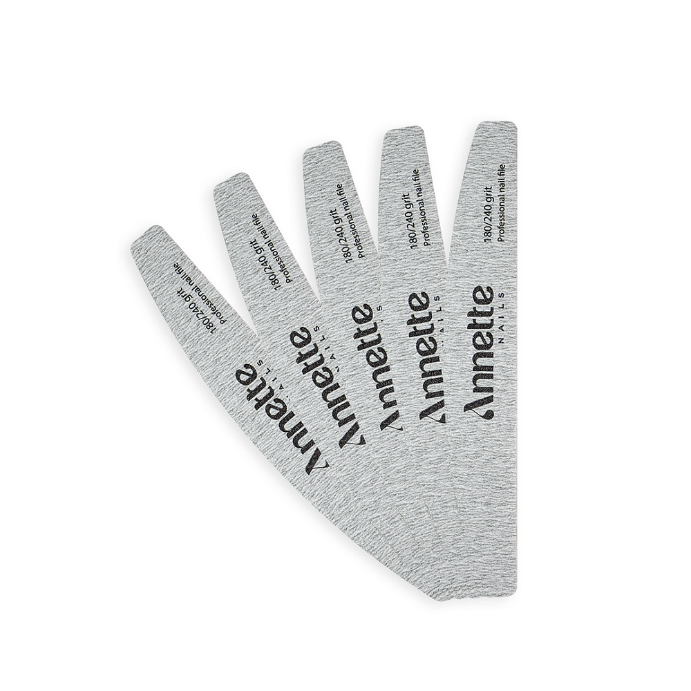 Annette 25pcs Set Nail File Half-moon 180/240