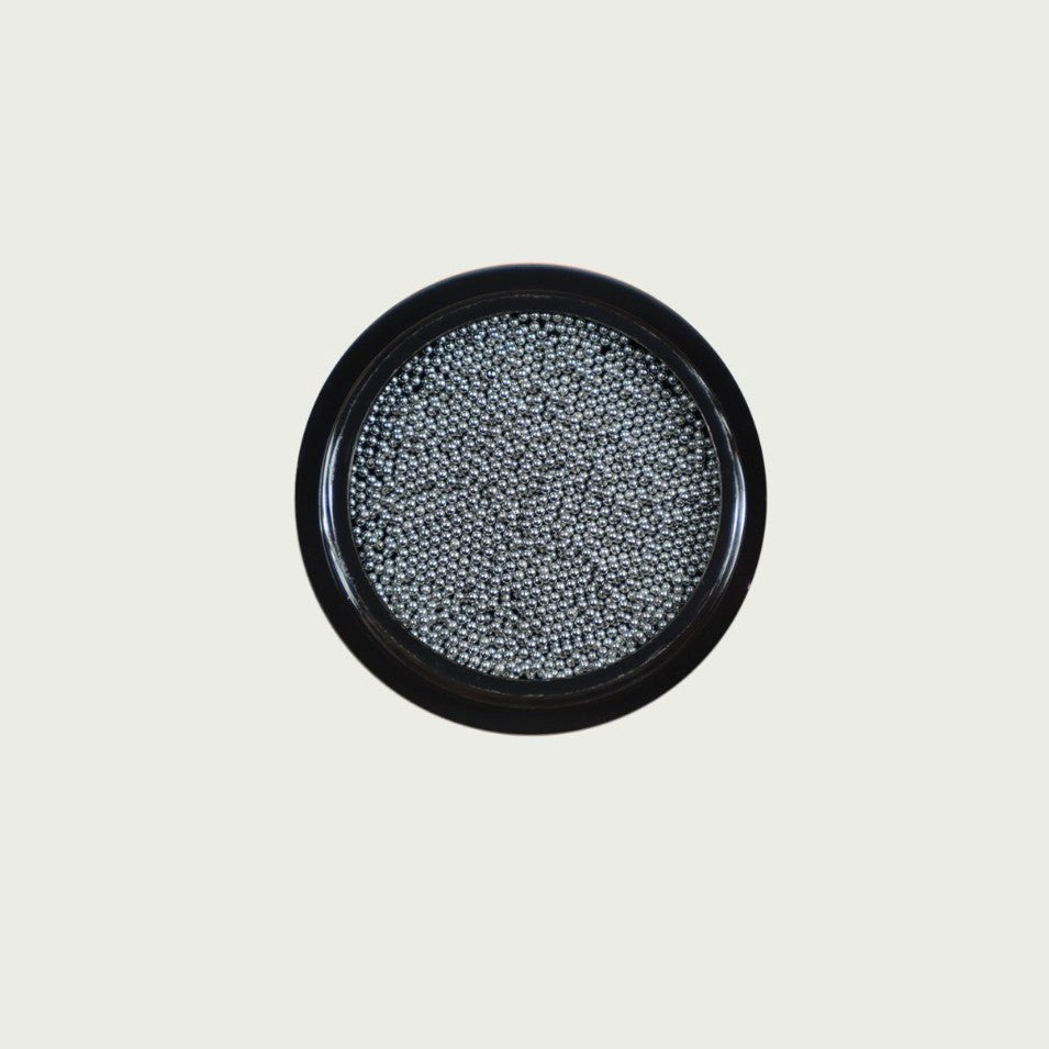 Yas Metal Dark Silver Beads 0.8