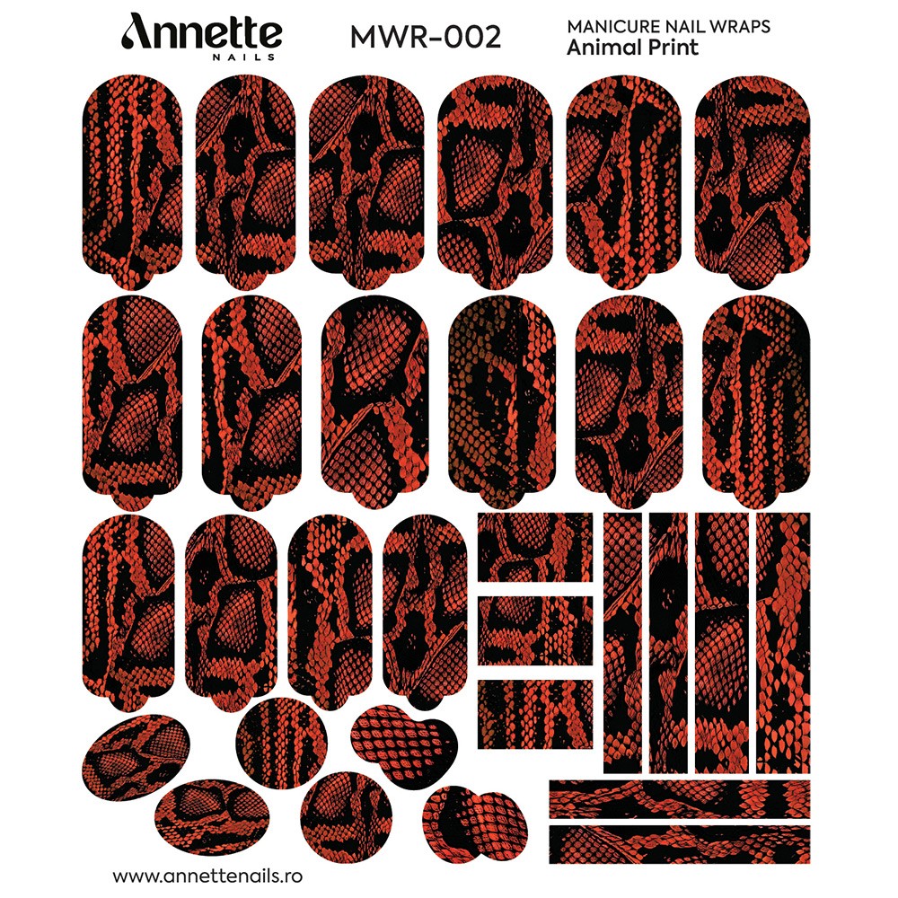 ANNETTE NAILS Wraps Manicure Animal Print 2 MWR-002