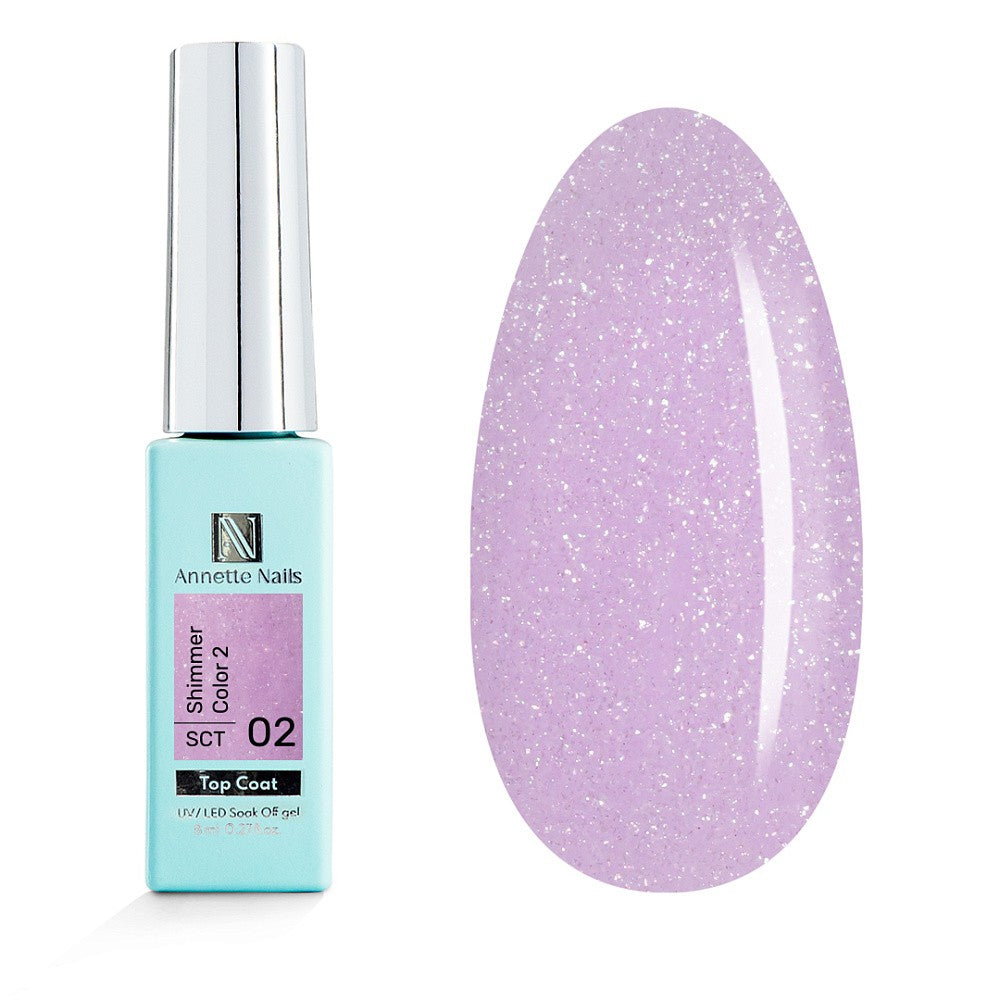 ANNETTE NAILS Top coat Shimmer Color 2 SCT-02 8ml