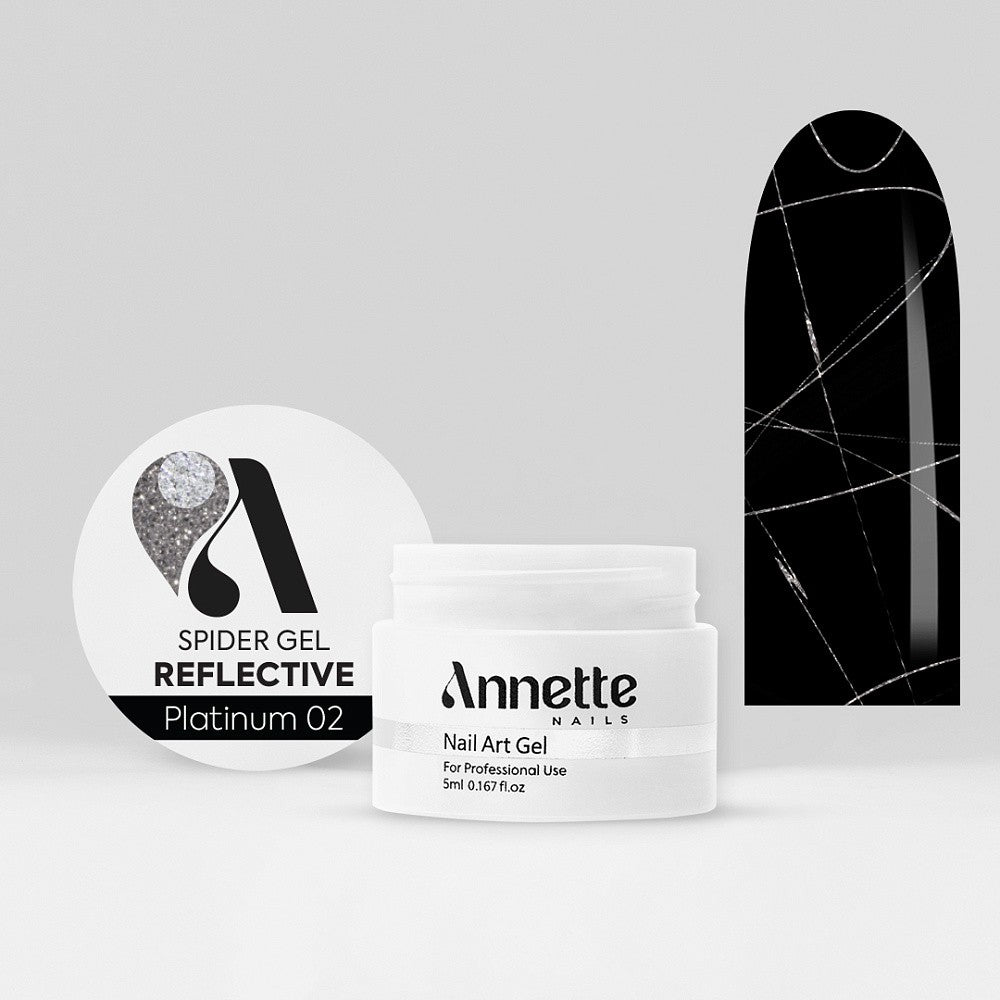 ANNETTE NAILS Spider Gel Reflective Platinum 02 5ml