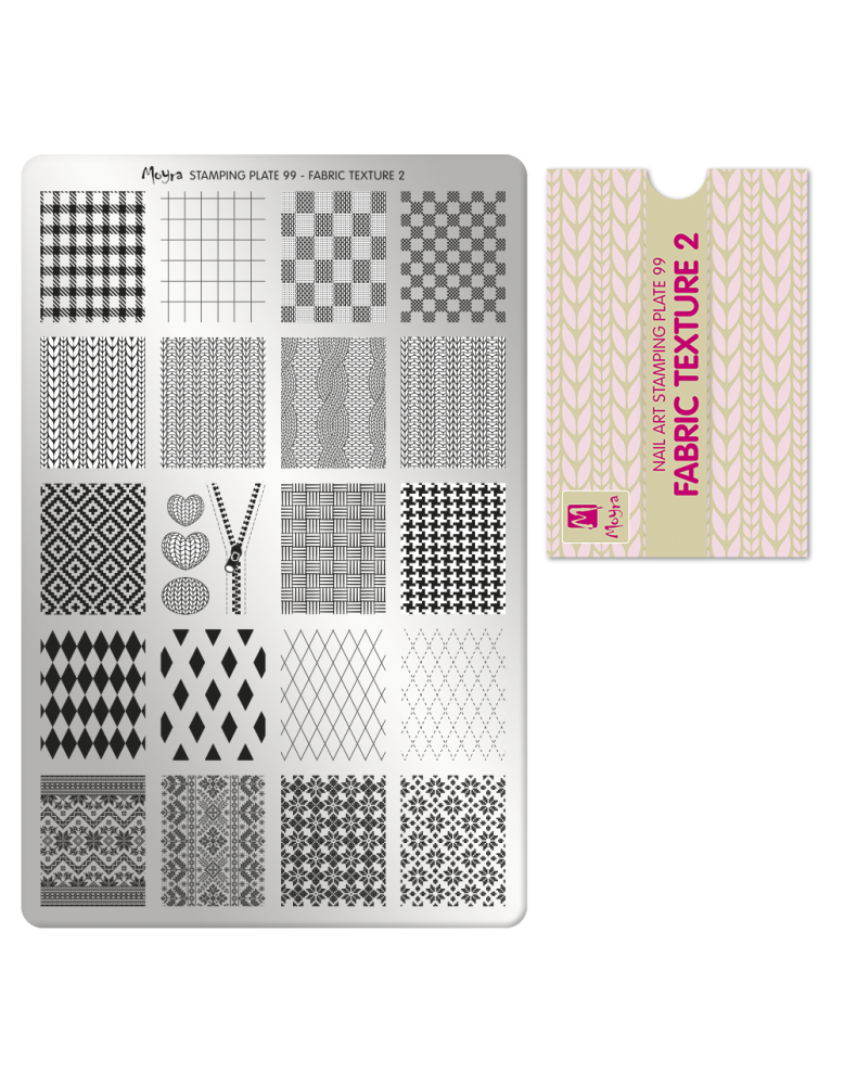 Moyra Stamping Plate 99 Fabric Texture 2