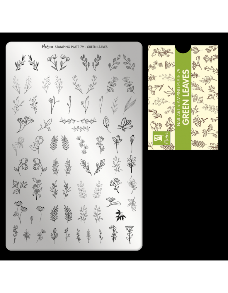Moyra Stamping Plate 79 Green Leaves