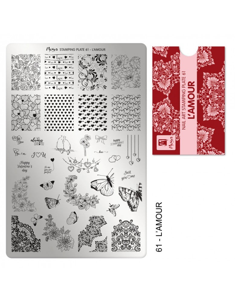 Moyra Stamping Plate 61 L'amour