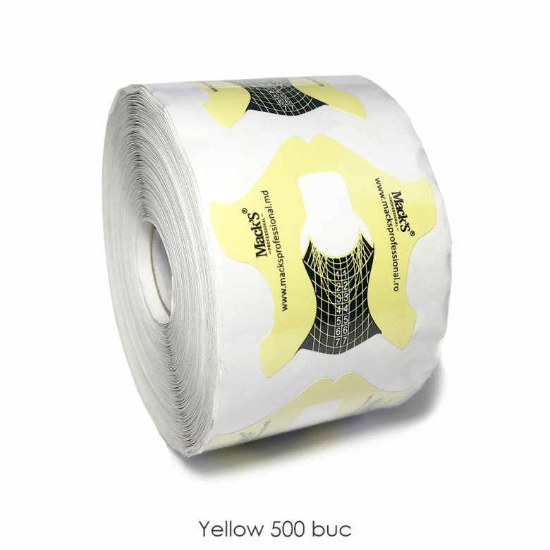 Macks Salon nail forms Yellow 500pcs