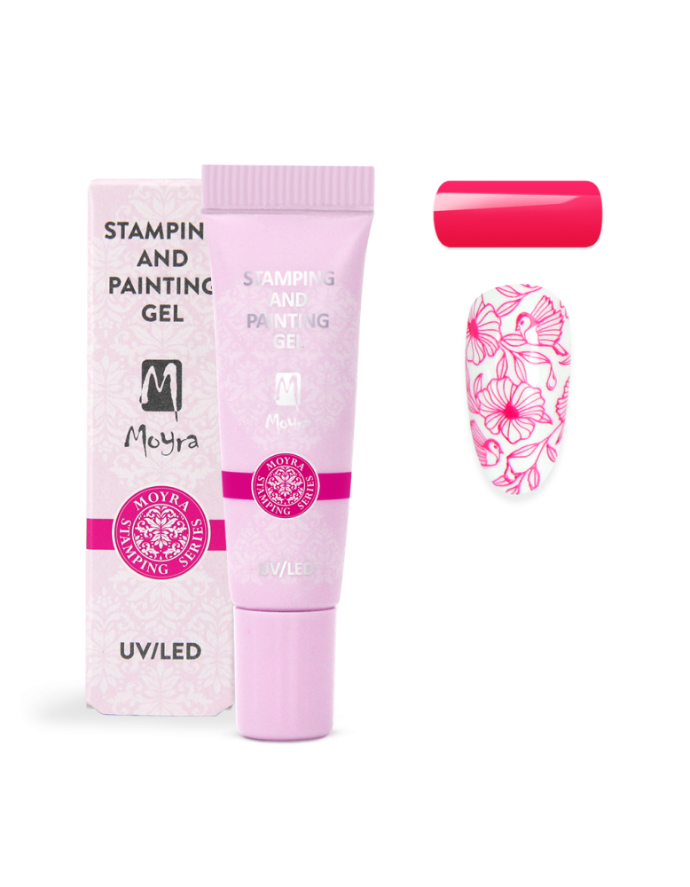 Moyra Stamping and painting gel, 13 vivid pink
