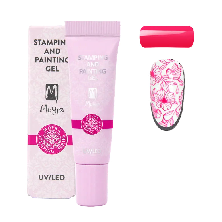 Moyra Stamping and painting gel, 13 vivid pink