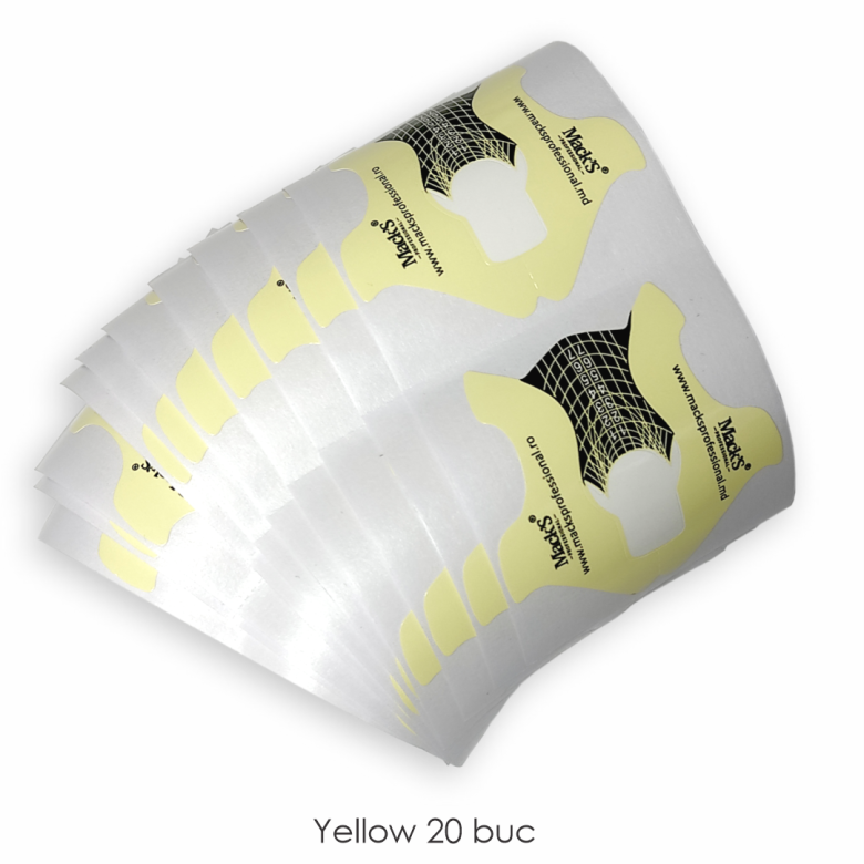 Macks Salon nail forms Yellow 100pcs
