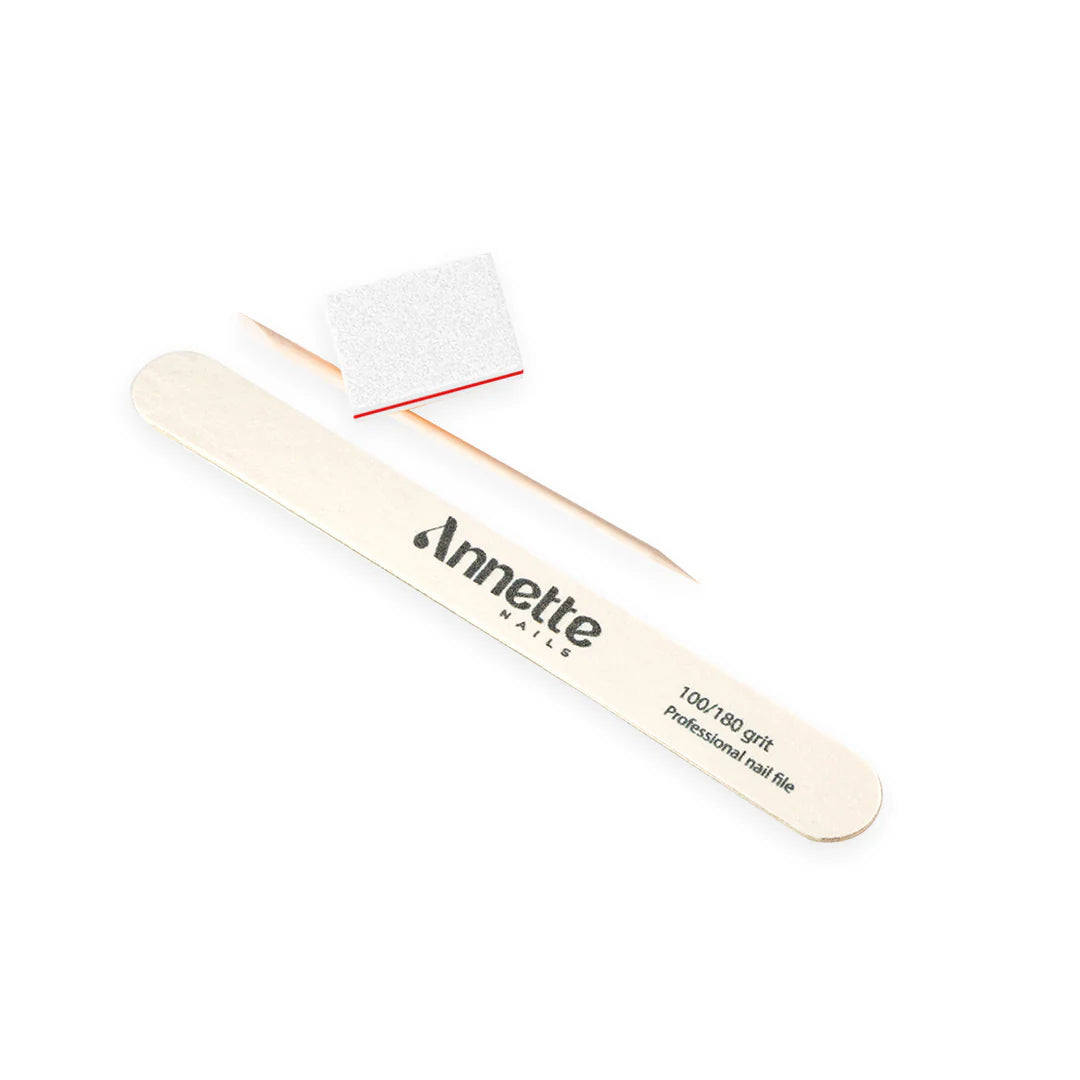 Annette Manicure Set Large White 100/180 grit