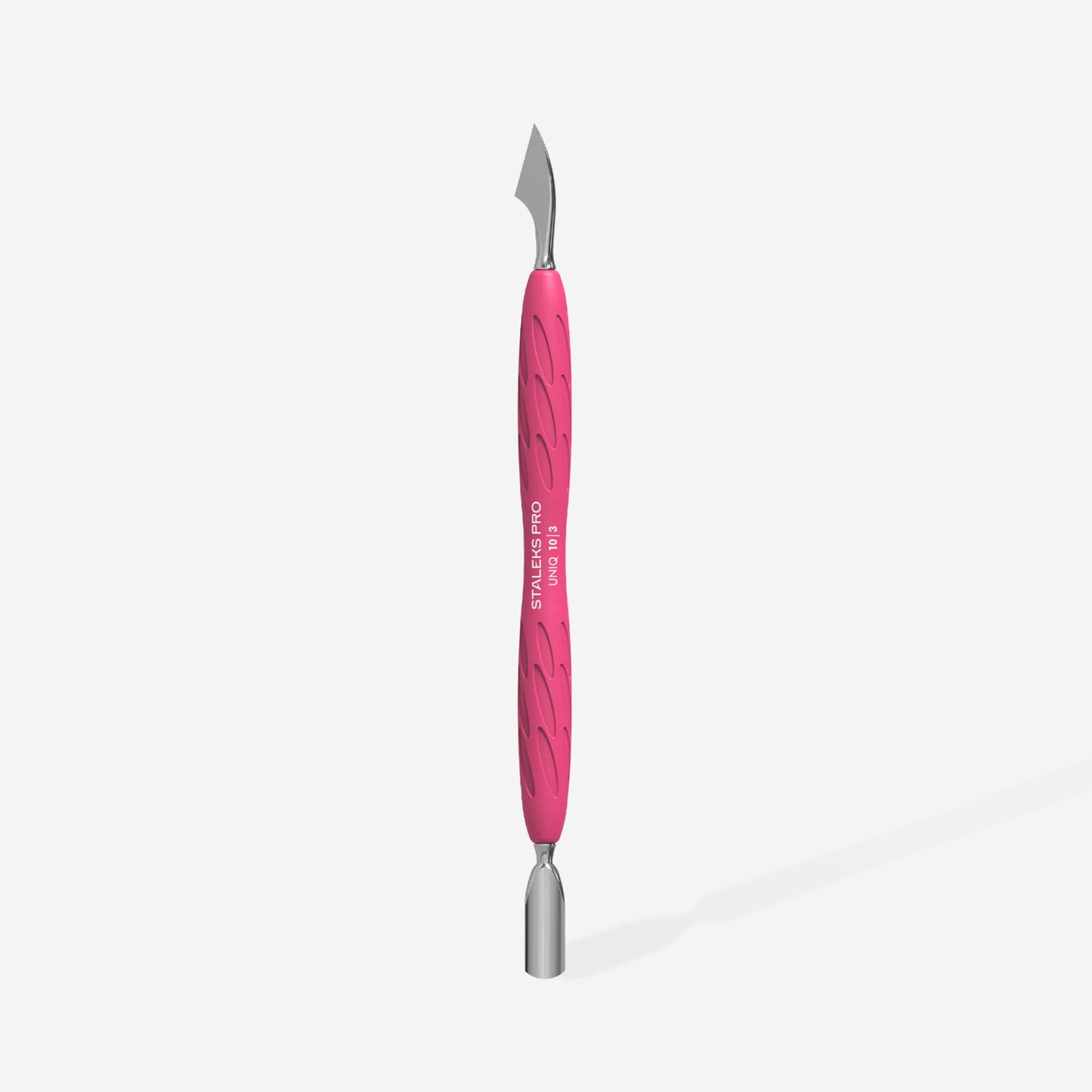 Staleks Manicure pusher Gummy with silicone handle UNIQ 10 TYPE 3 (rounded narrow pusher and cleaner) PQ-10/3