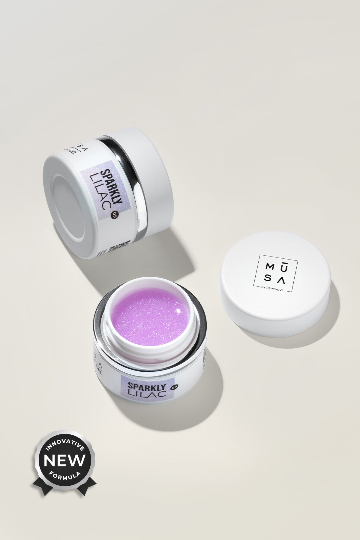 Musa Acrylic Gel Sparkly Lilac 09 35 ML - Tube