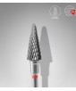 Staleks Carbide Nail Drill Bit, cone RED, head diameter 6mm/working part 14mm FT71R060/14