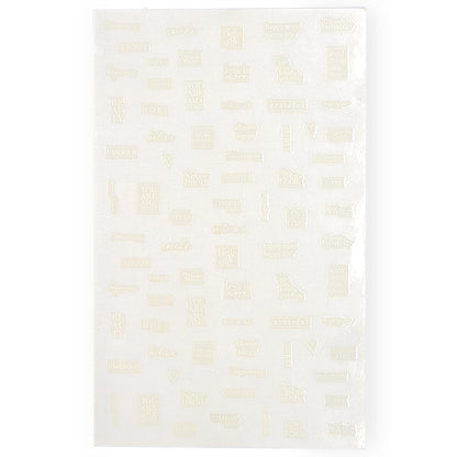 Musa Nail Stickers- Writings white