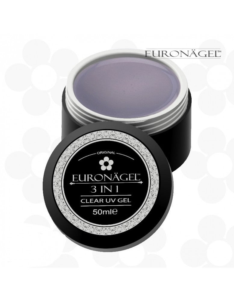 3 IN 1 HARD GEL CLEAR EURONAGEL 50g