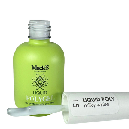 Macks Liquid Polygel 15 milky white, 12ml