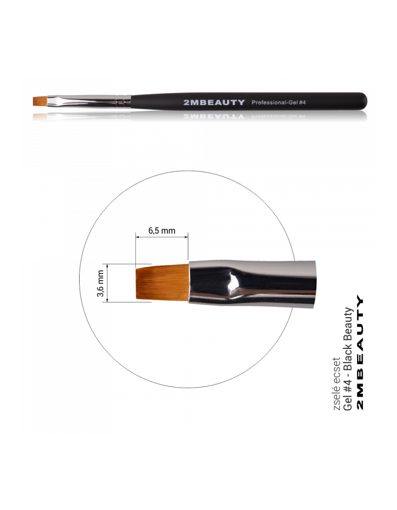 Black Beauty Brush Synthetic Gel 4 no lid