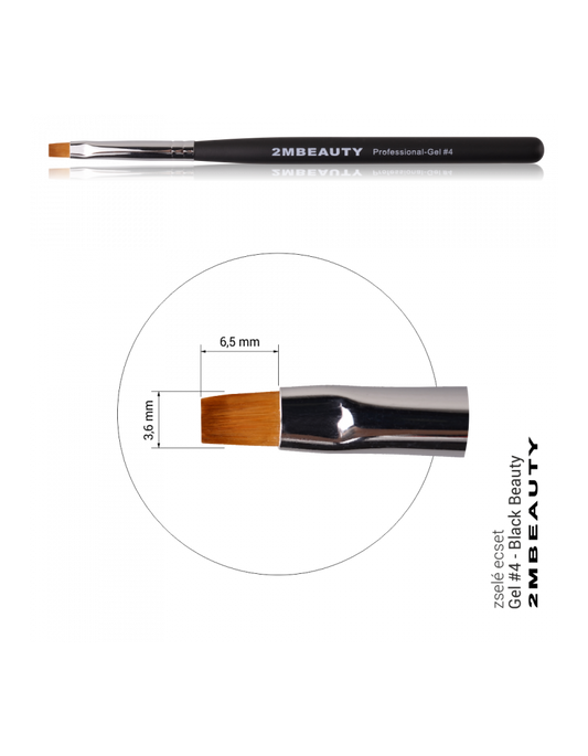 Black Beauty Brush Synthetic Gel 4 no lid