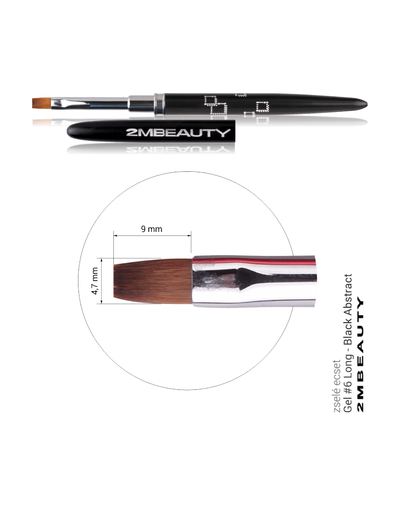 2M Gel brush 6 long with lid