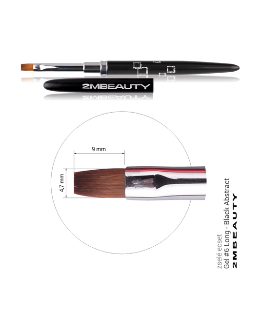 2M Gel brush 6 long with lid