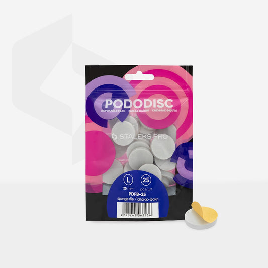 Disposable files-sponges for pedicure disc PODODISC STALEKS PRO L (25 pcs) PDFB-25