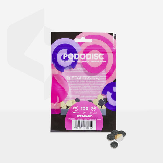 STALEKS Disposable files on a soft base for pedicure disc PODODISC STALEKS PRO XS 100 grit (50 pcs) PDFS-10-100