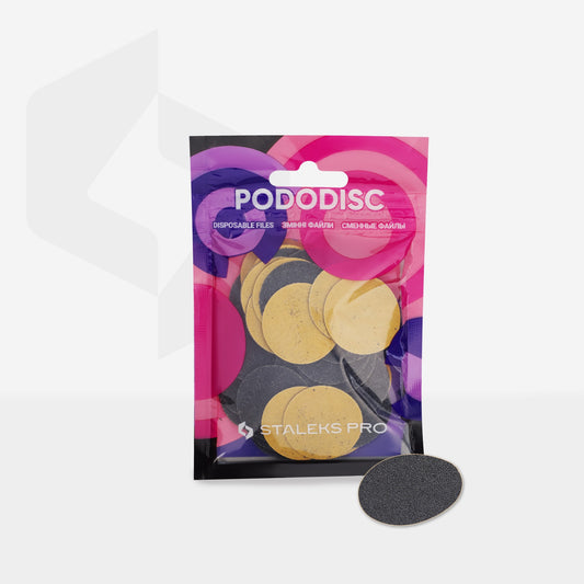 Refill pads for pedicure disc STALEKS PRO L White 240grit (50 pc) PDF-25-240w