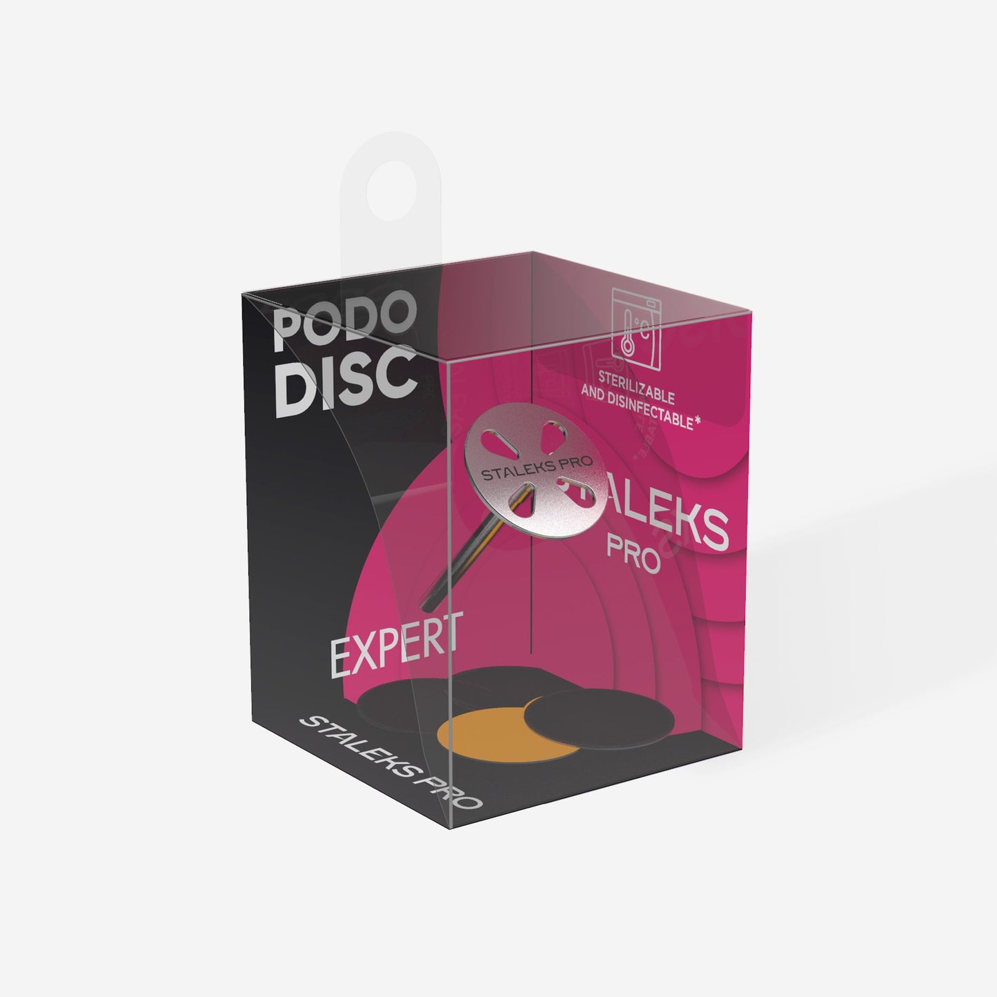 Pedicure disc PODODISC STALEKS PRO S and set of disposable file 180 grit 5 pc (15 mm) PDset-15