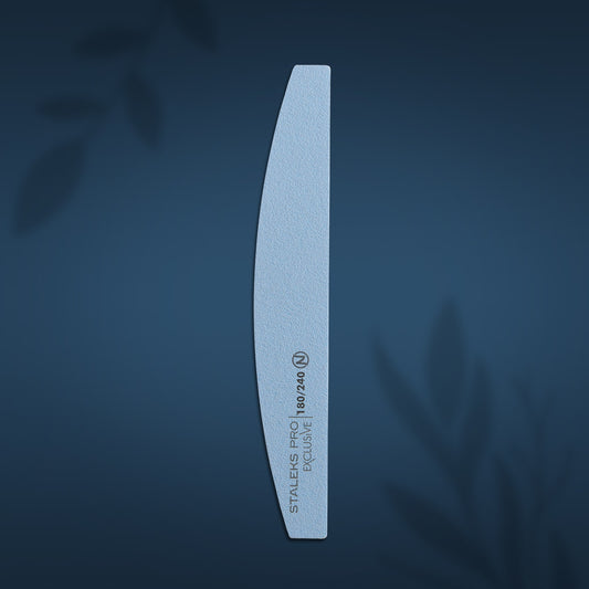 Staleks Mineral crescent nail file EXCLUSIVE without foam 180/240 grit NFX-42/2-1
