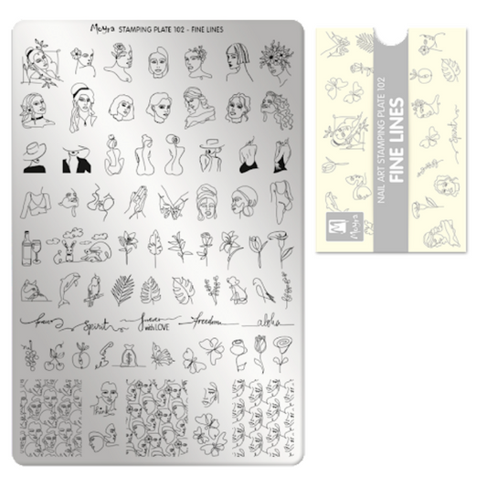 Moyra Stamping Plate 102 Fine Lines