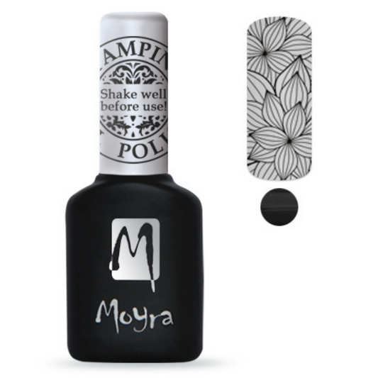 Moyra Gel POLISH Black FOR STAMPING SGP1