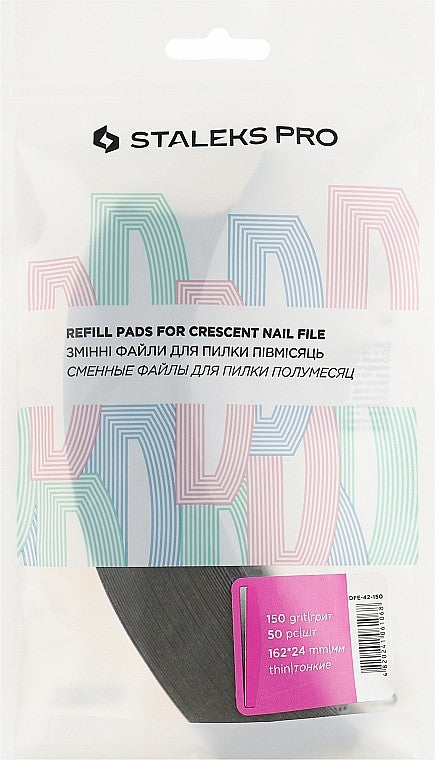 STALEKS Disposable files for crescent nail file EXCLUSIVE 42 150 grit (50 pcs) DFE-42-150
