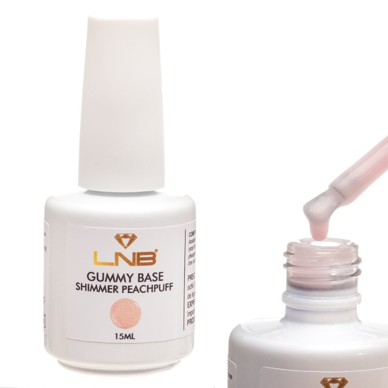 GUMMY BASE SHIMMER PEACHPUFF LNB 15 ML